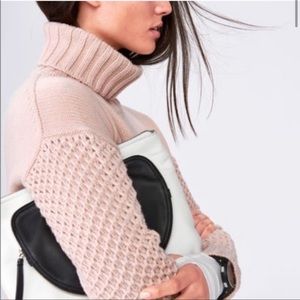 Derek Lam 10C x Athleta Village Cashmere Wool Turtleneck Sweater Blush Pink Med